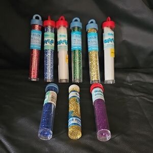 Glitter Tubes Set - Red, Blue, Gold, Purple, White